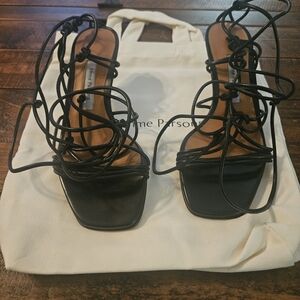 Chic Black Strappy Heels